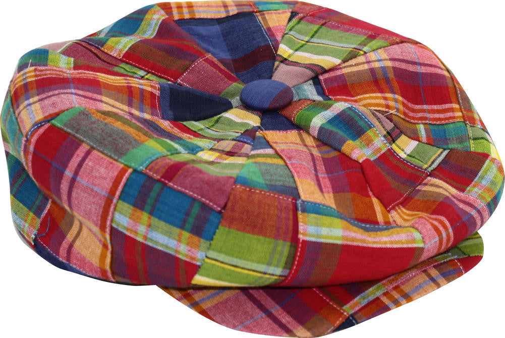Capas Eight Quarter Madras Red / S, Hats - CAPAS, Levine Hat Co.