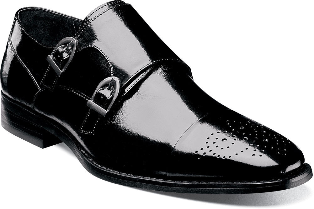 Trevor Cap Toe Monk Strap by Stacy Adams Black / 7, Shoes - STACYADAMS, Levine Hat Co. - 3