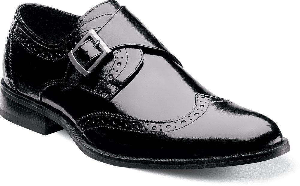 Stratford wing tip monk strap by Stacy Adams BLACK / 7, Shoes - STACYADAMS, Levine Hat Co. - 6