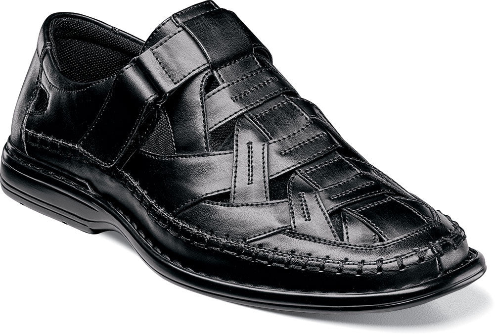 Biscayne Leather Sandal by Stacy Adams BLACK / 7, Shoes - STACYADAMS, Levine Hat Co. - 2