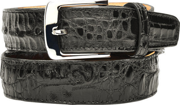 Belvedere Crocodile Belt Black / Fits up to 44", Belt - BELVEDERE, Levine Hat Co. - 6