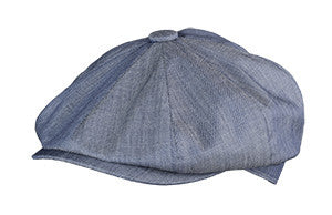 Broner In The Groove Newsboy Cap DENIM / L, Hats - BRONER, Levine Hat Co.