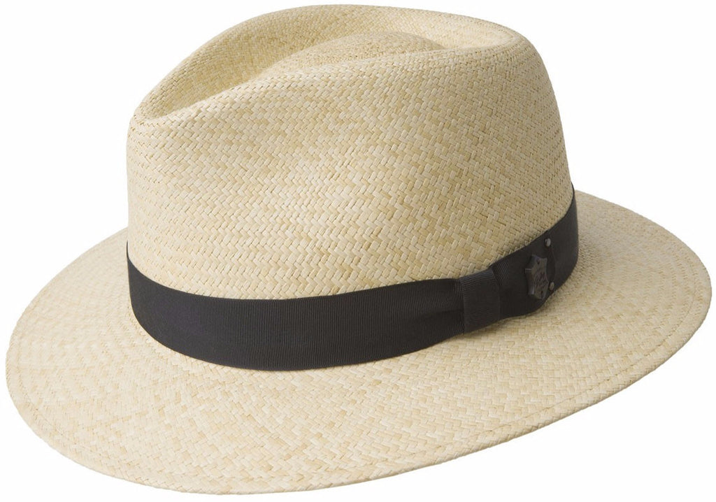 Bailey Brooks Panama Straw Fedora NATURAL / L, Hats - BAILEY, Levine Hat Co. - 1