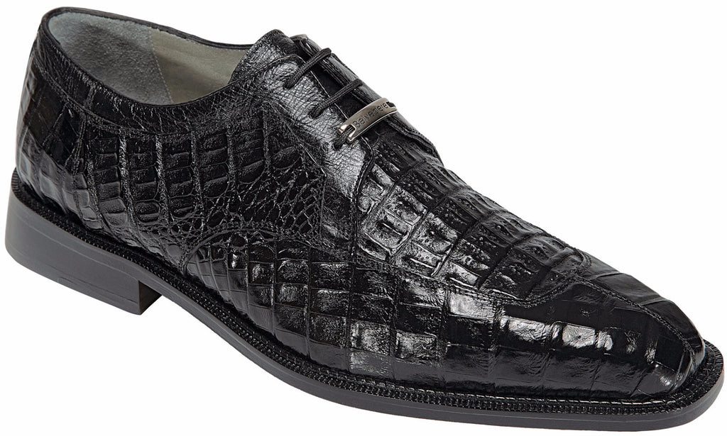 Susa Crocodile Lace-up by Belvedere Black / 8, Shoes - BELVEDERE, Levine Hat Co. - 1