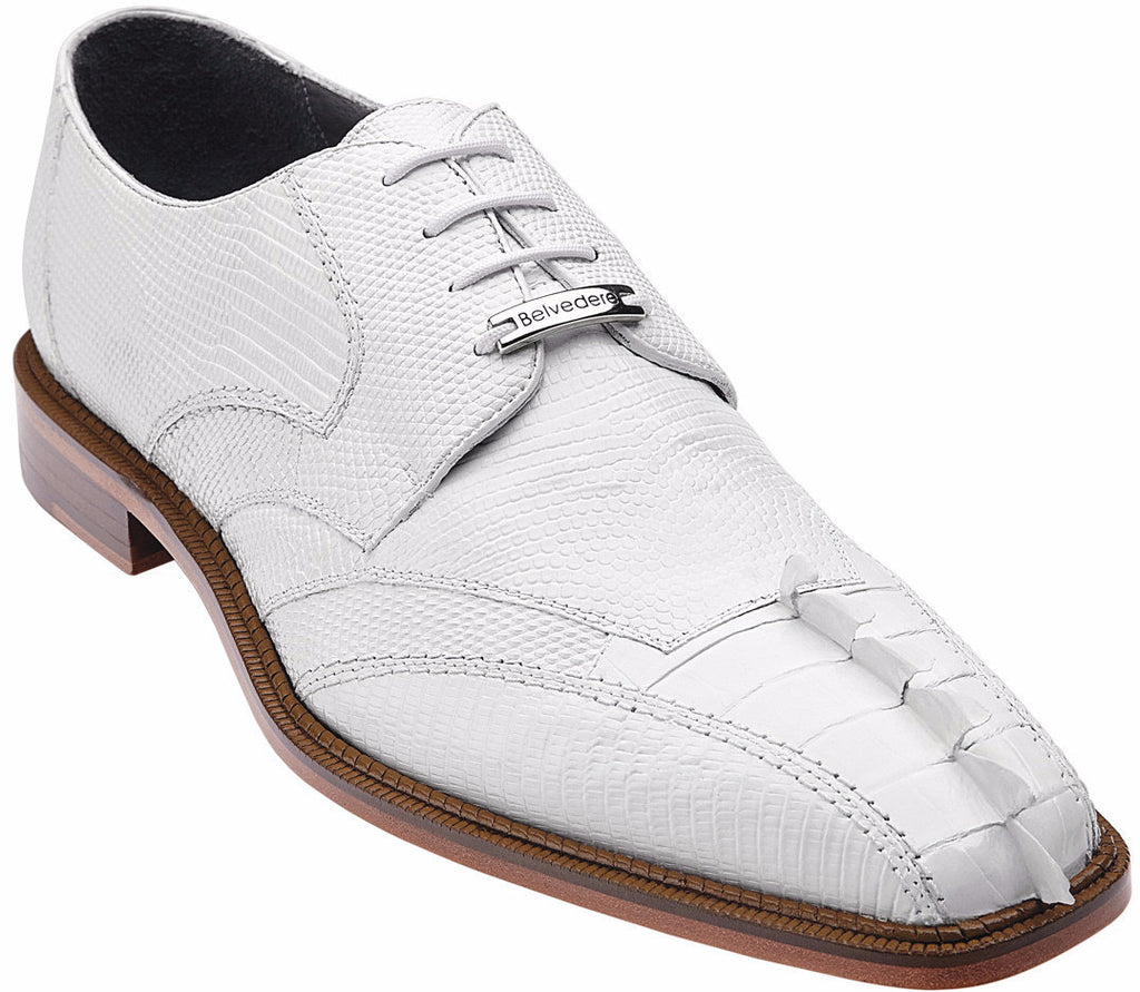 Topo Hornback & Lizard Skin by Belvedere White / 8, Shoes - BELVEDERE, Levine Hat Co. - 1