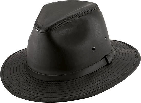 Henschel Leather Safari BLACK / L, Hats - HENSCHEL, Levine Hat Co. - 1