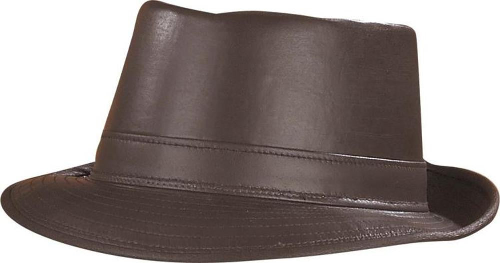 Henschel Leather Porkpie BROWN / L, Hats - HENSCHEL, Levine Hat Co. - 2