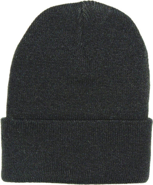 Dorfmanpacific Knit Acrylic Cuff Cap BLACK / ONE SIZE, Hats - DORFMANPACIFIC, Levine Hat Co.