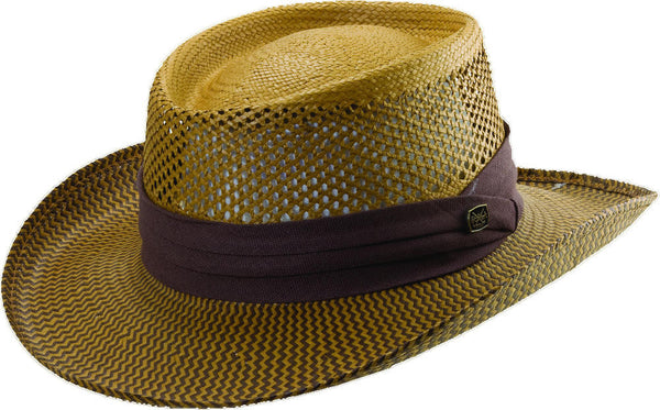 Scala Two Tone Toyo Gambler BROWN / L/XL, Hats - SCALA, Levine Hat Co.