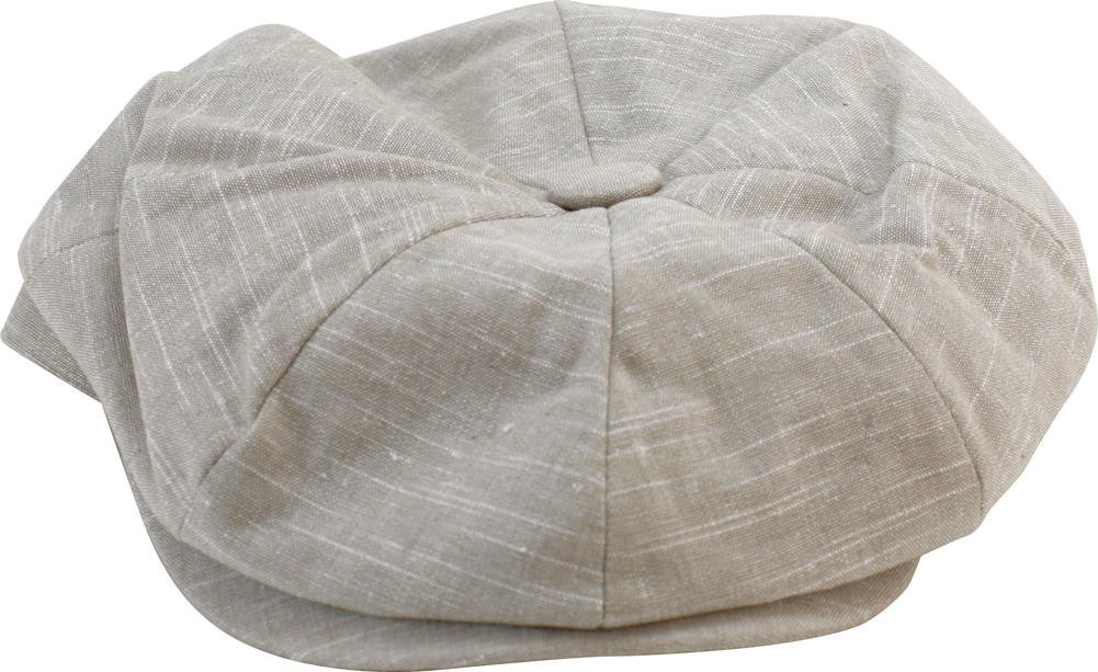 Broner Woodward Linen Eight-Quarter Cap TAN / L, Hats - BRONER, Levine Hat Co. - 2
