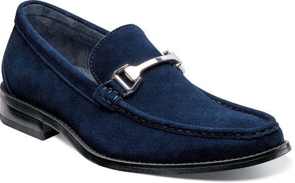 Flynn Moc Toe Bit Slip-on NAVY / 7, Shoes - STACYADAMS, Levine Hat Co. - 1