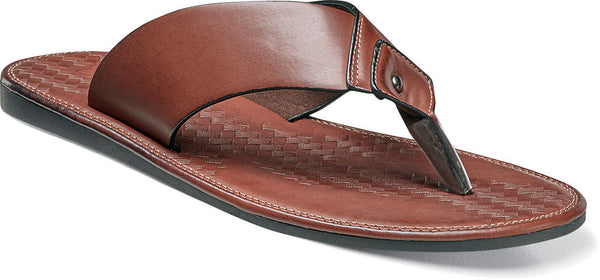 Seascape Thong Sandal by Stacy Adams COGNAC / 7, Shoes - STACYADAMS, Levine Hat Co. - 1