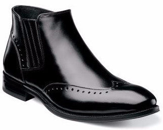 Kingsley Wing Tip Boot by Stacy Adams Black / 7, Shoes - STACYADAMS, Levine Hat Co. - 1