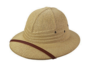Broner Straw Pith Helmet KHAKI / ONE SIZE, Hats - BRONER, Levine Hat Co.