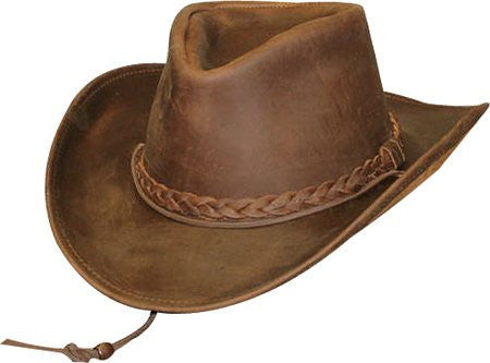 Henschel Weekend Walker Leather Hat BROWN / L, HATS - HENSCHEL, Levine Hat Co.