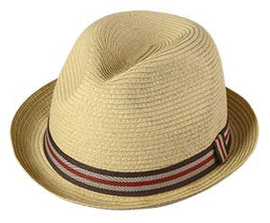 Broner Perfect Gentleman Braid Fedora Hat NATURAL / M, HATS - BRONER, Levine Hat Co. - 1