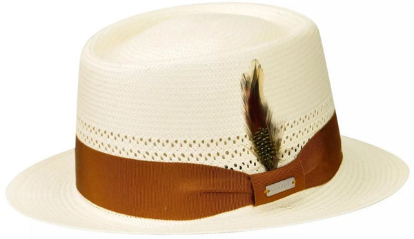 Kangol Lure Oval Braid Straw Porkpie NATURAL / L, Hats - KANGOL, Levine Hat Co. - 1